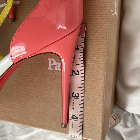 Authentic Christian Louboutin Multi-colored Patent Leather Heels size 41 1/2 - Picture 4 of 10